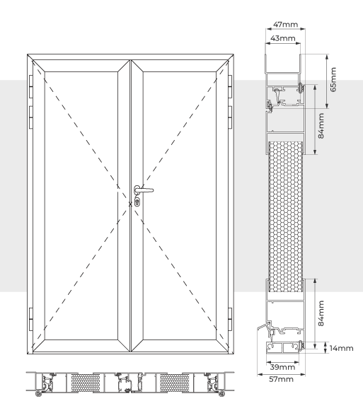 Dimensões Porta de Serviço