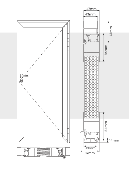 Dimensões Porta de Serviço