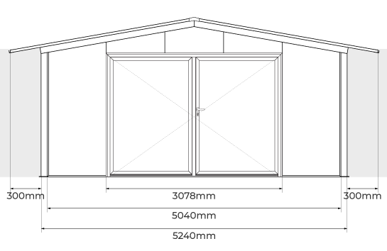 Largura Garagem Policarbonato 5x3 m