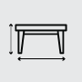 Ícone Dimensões Mesa de Centro Mehetia Modelo 2