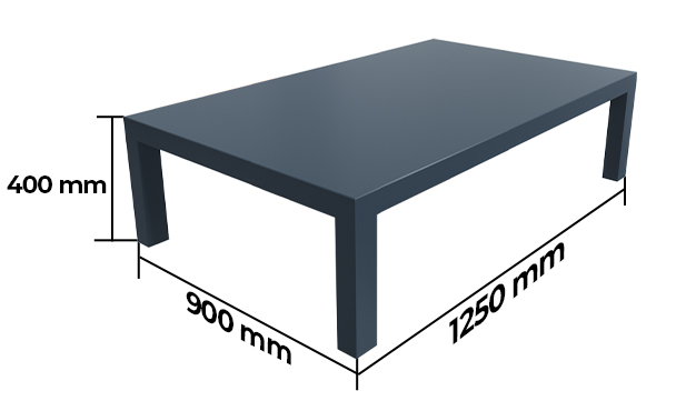 Dimensões Mesa de Centro Bora Bora Modelo 2