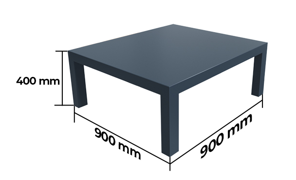 Dimensões Mesa de Centro Bora Bora Modelo 1