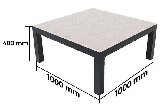 Dimensões Mesa de Centro Mehetia Modelo 1