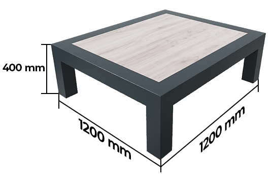 Dimensões Mesa de Centro Mehetia Modelo 3