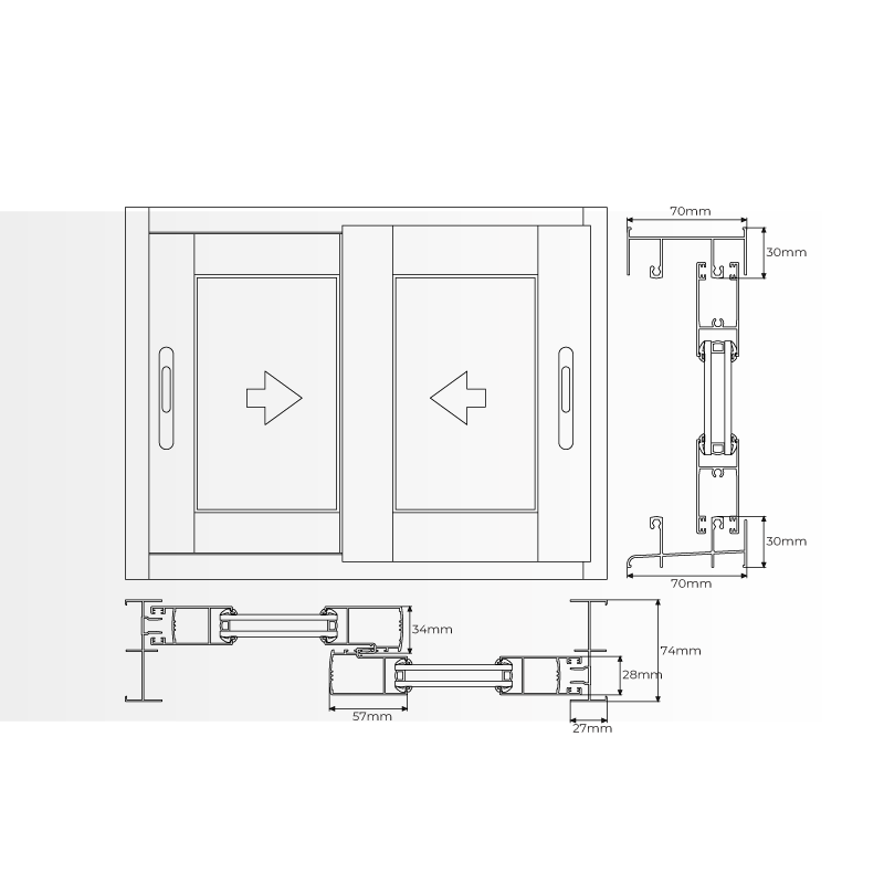 Dimensões Porta-Janela de Correr Pergolanda Super Preço 4x3 m