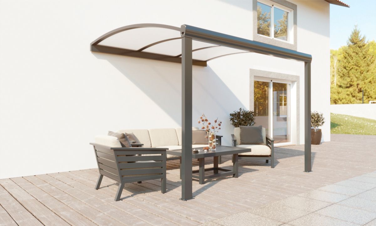 Pérgola Alumínio Clássica Standard Telhado Curvado