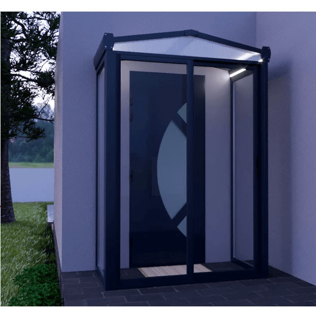 Iluminação Marquise Porta de Entrada 2x1 m Telhado Policarbonato