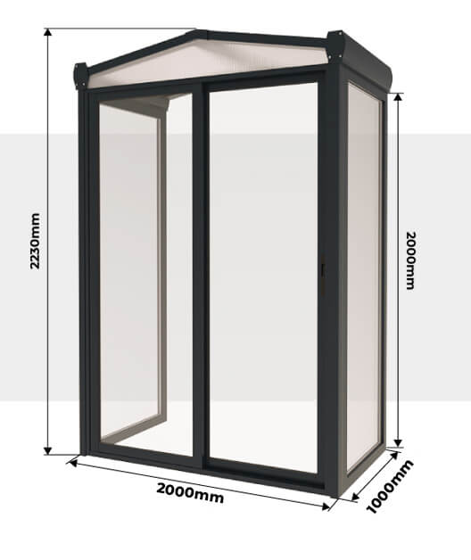 Medidas Marquise Porta de Entrada 2x1 m Telhado Policarbonato